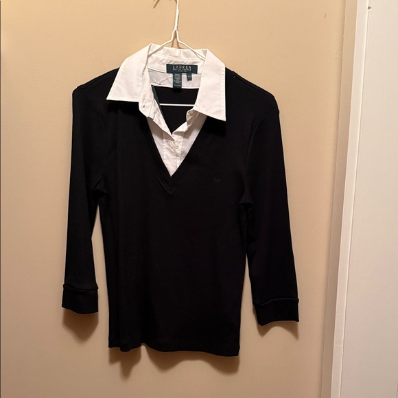 Lauren Ralph Lauren Tops - Lauren Ralph Lauren Black and White Button Down Shirt